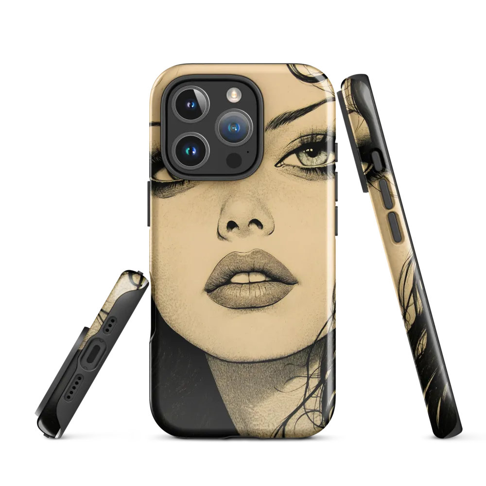 Enigmatic Gaze | Phone Case |  16 Pro | Tough Case | Glossy