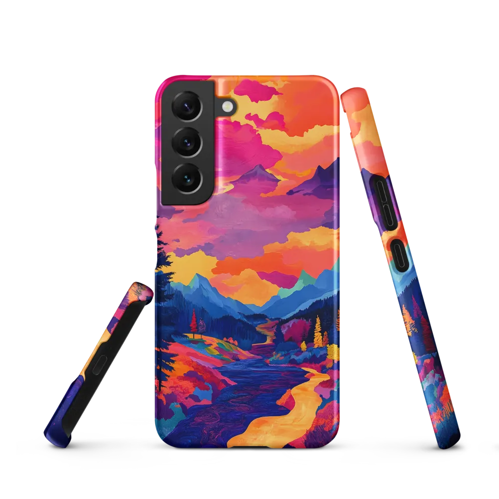 Radiant Serenity: A Surreal Landscape | Phone Case |  S22 | Snap Case | Matte