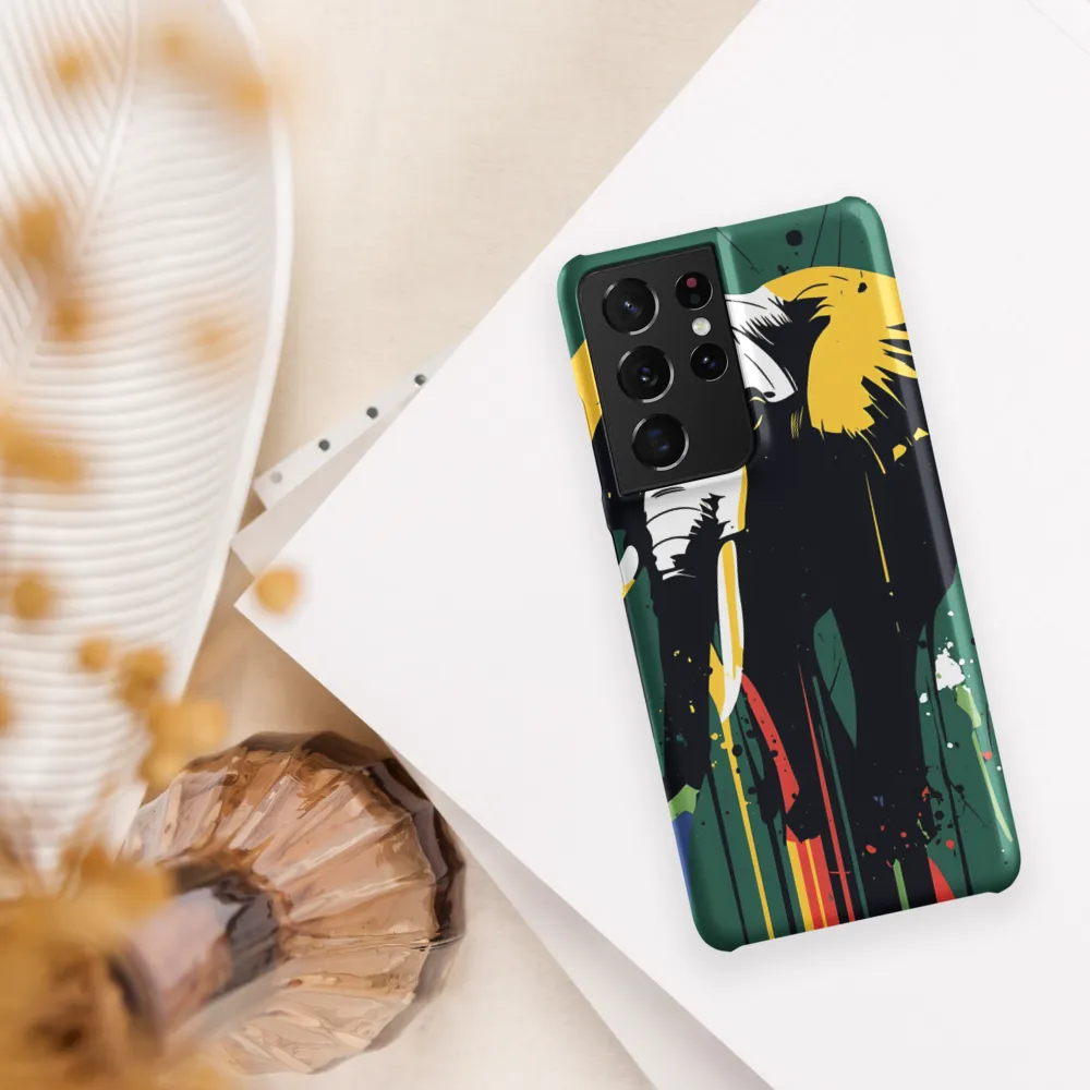 Majestic Minimalism: The Colorful Elephant
