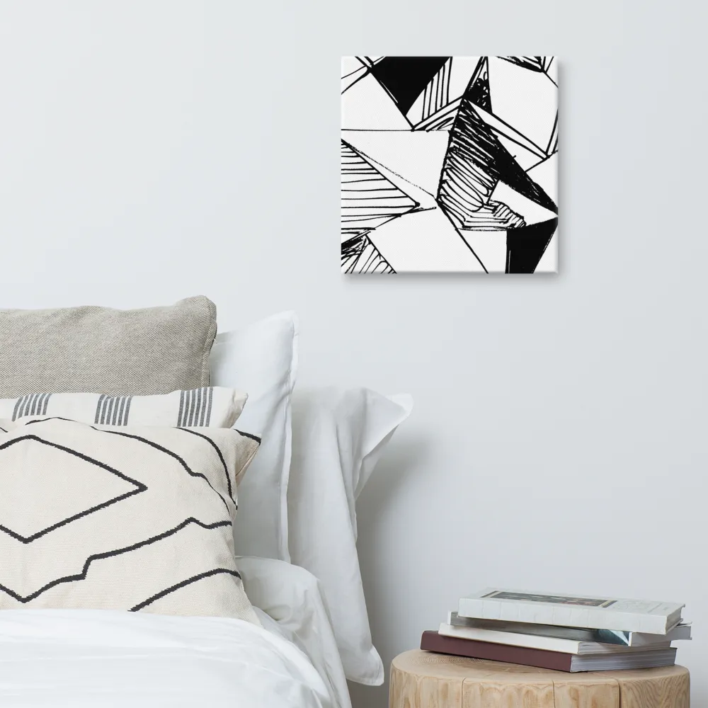 Dynamic Geometry in Ink | Canvas | 16″×16″