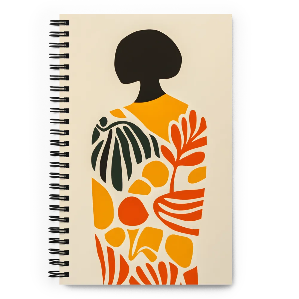 Silhouette in Colorful Harmony | Spiral Notebook