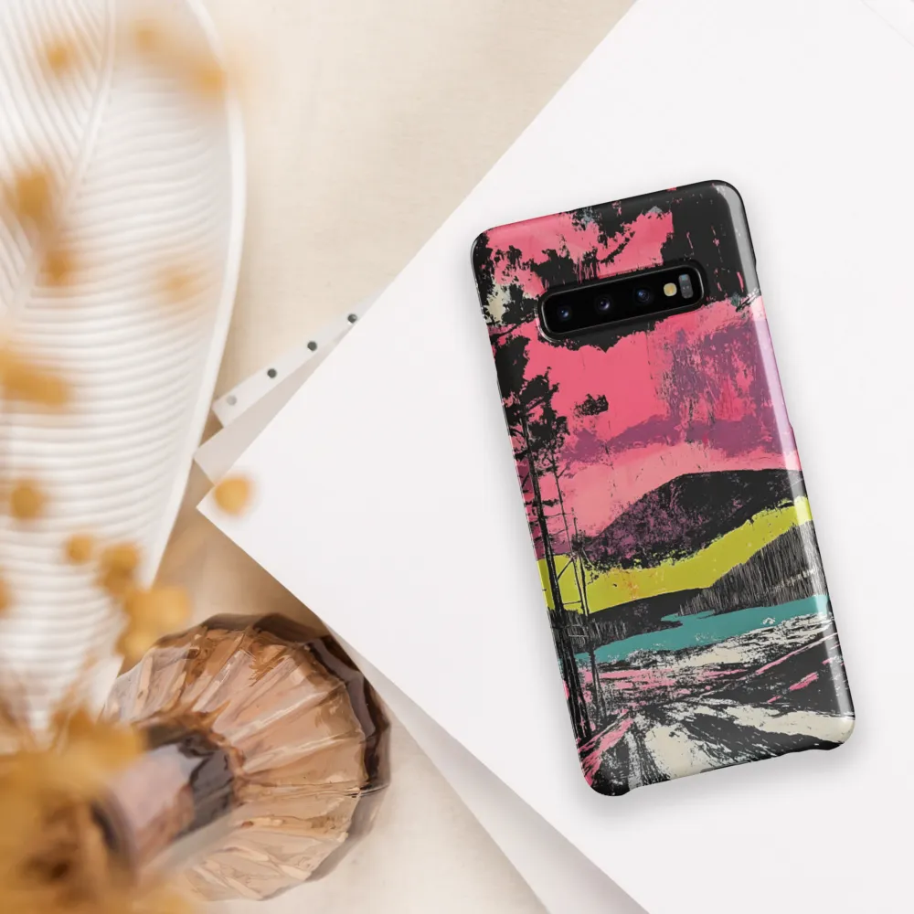 Vibrant Horizons: A Landscape in Contrast | Phone Case |  S10 Plus | Snap Case | Glossy