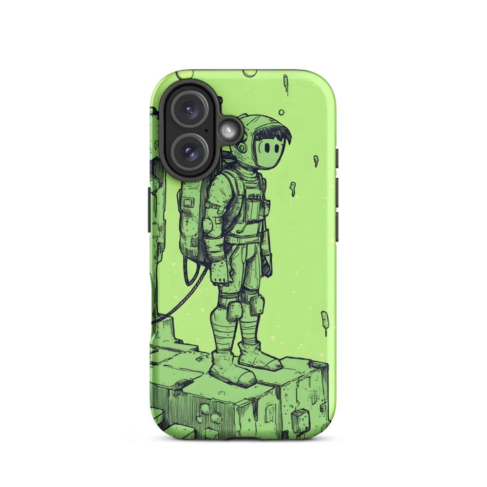 Exploration in a Green Cosmos | Phone Case