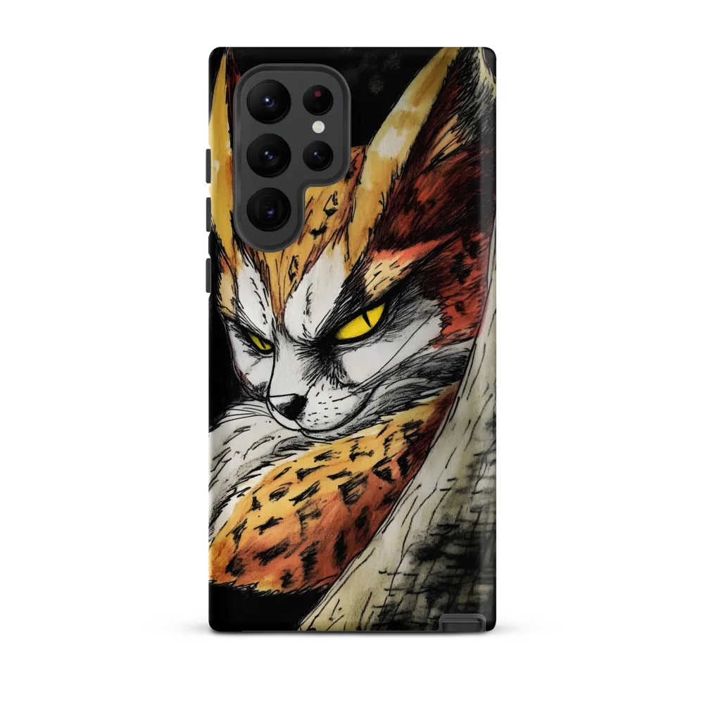 Fierce Gaze of the Wild Cat