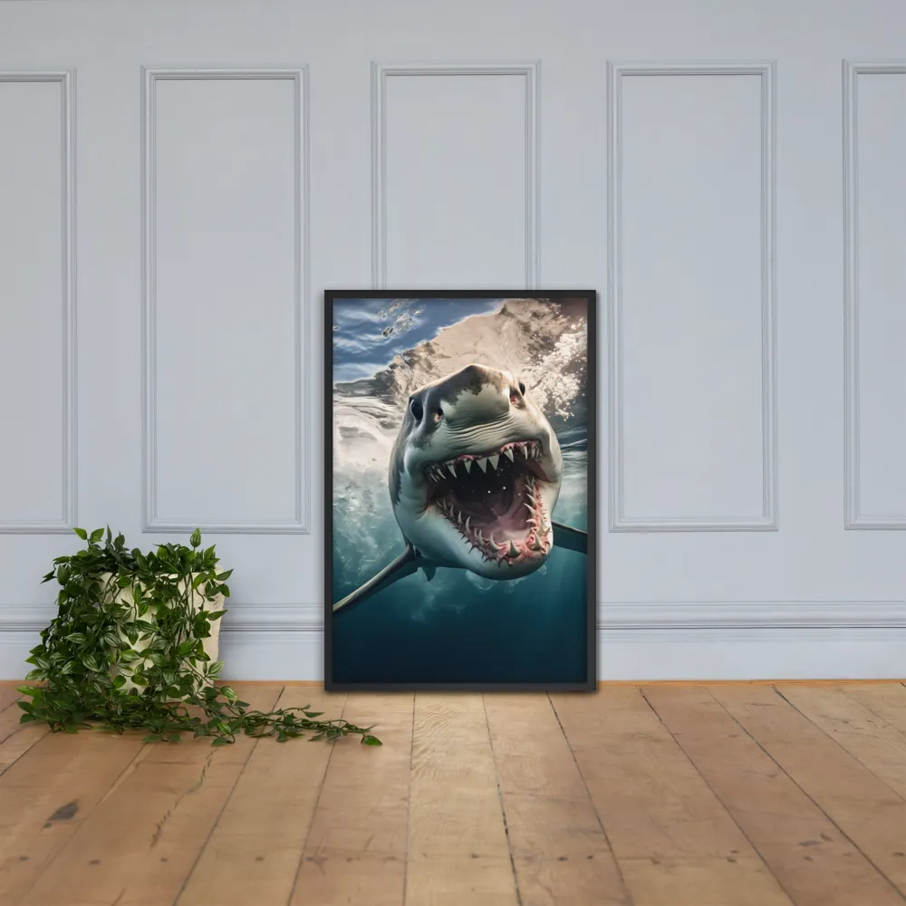 Fierce Majesty of the Ocean | Poster with Black Frame | 24″×36″