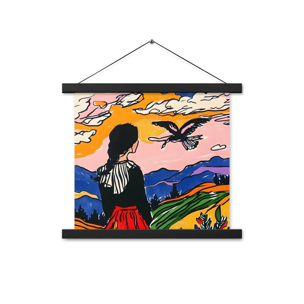 A Journey into Freedom | Poster With Black Wood Hanger | 14″×14″