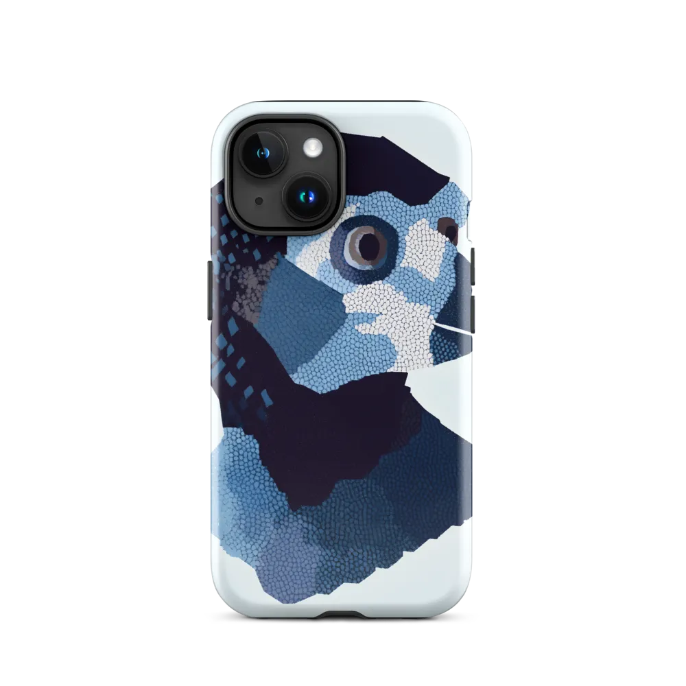 Abstract Avian Portrait in Blue