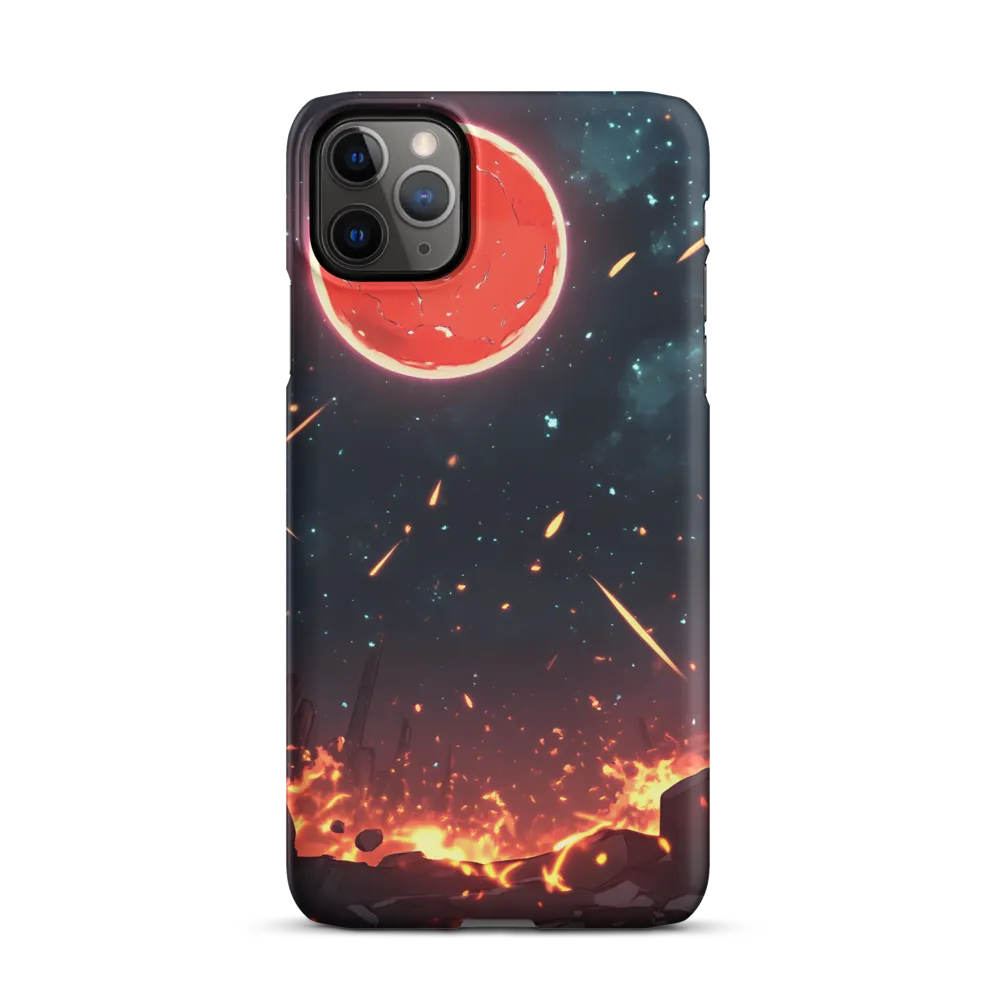 Crimson Orb Above a Molten Wasteland