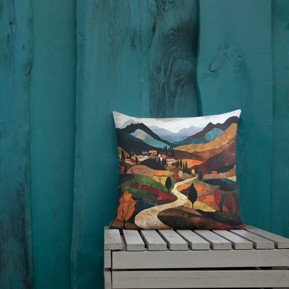 Harmony in Colorful Hills | Pillow | 18″×18″