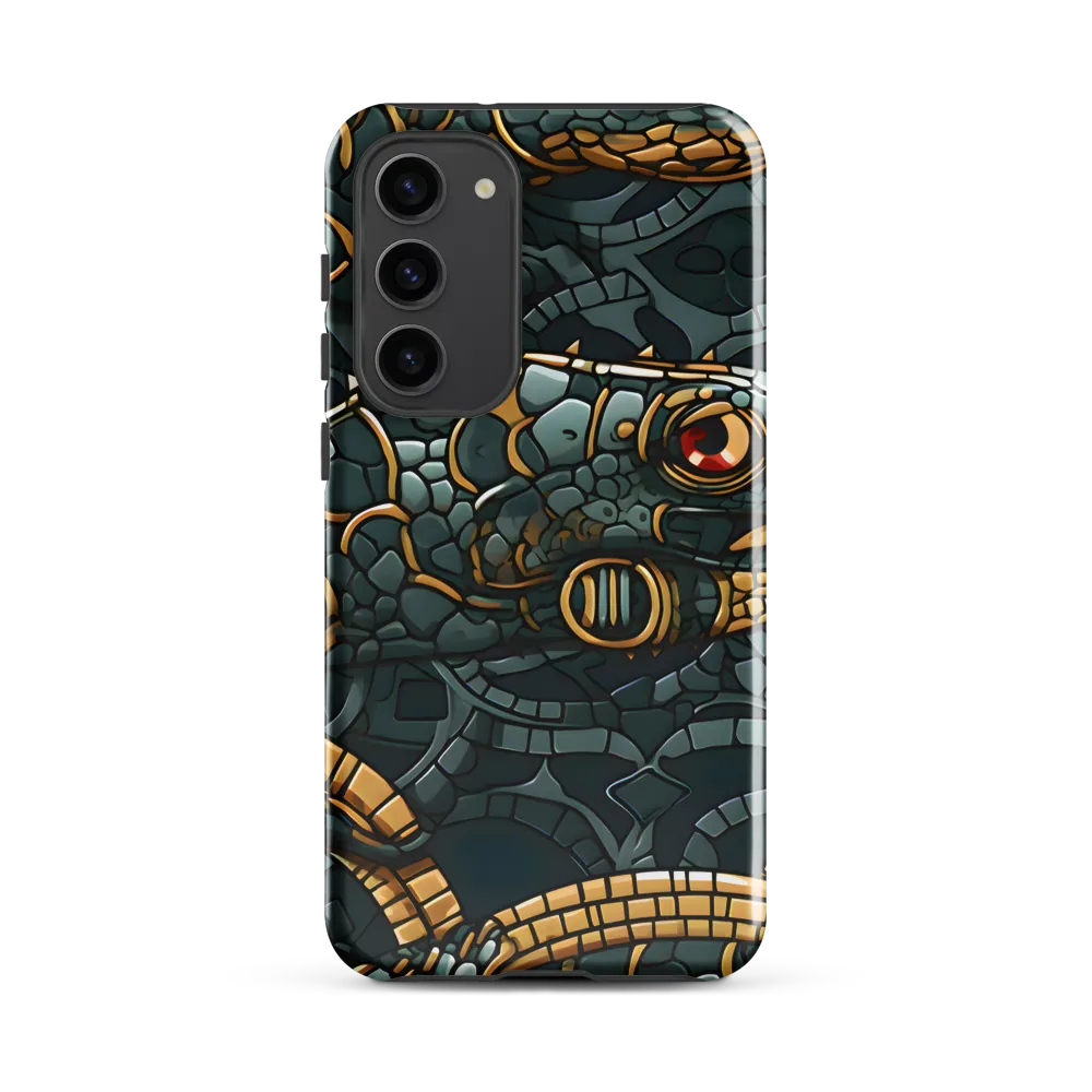 Reptilian Elegance: A Digital Art Nouveau Tapestry