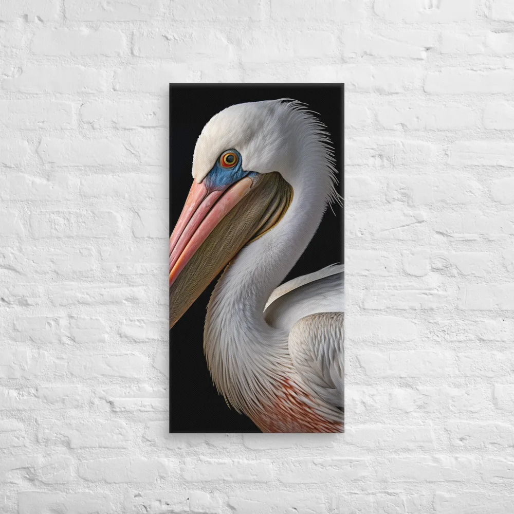 Elegance in White: The Pelican | Canvas | 16″×32″