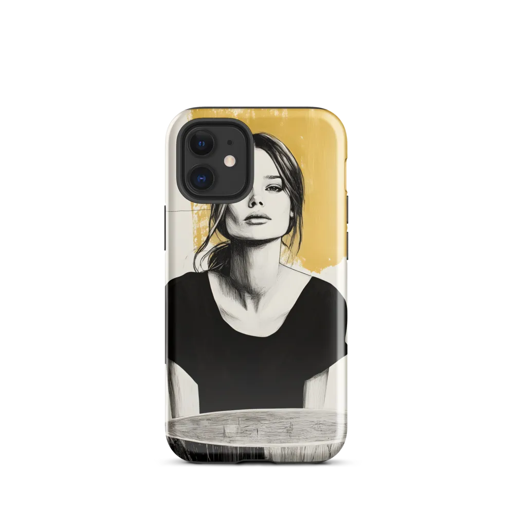 Golden Serenity: A Minimalist Portrait
