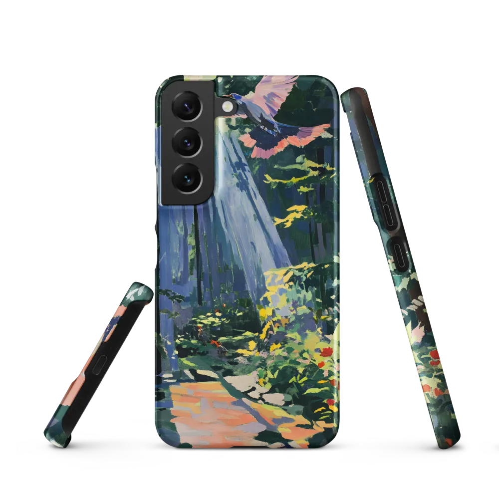 Flight of Light: A Serene Forest | Phone Case |  S22 | Snap Case | Matte