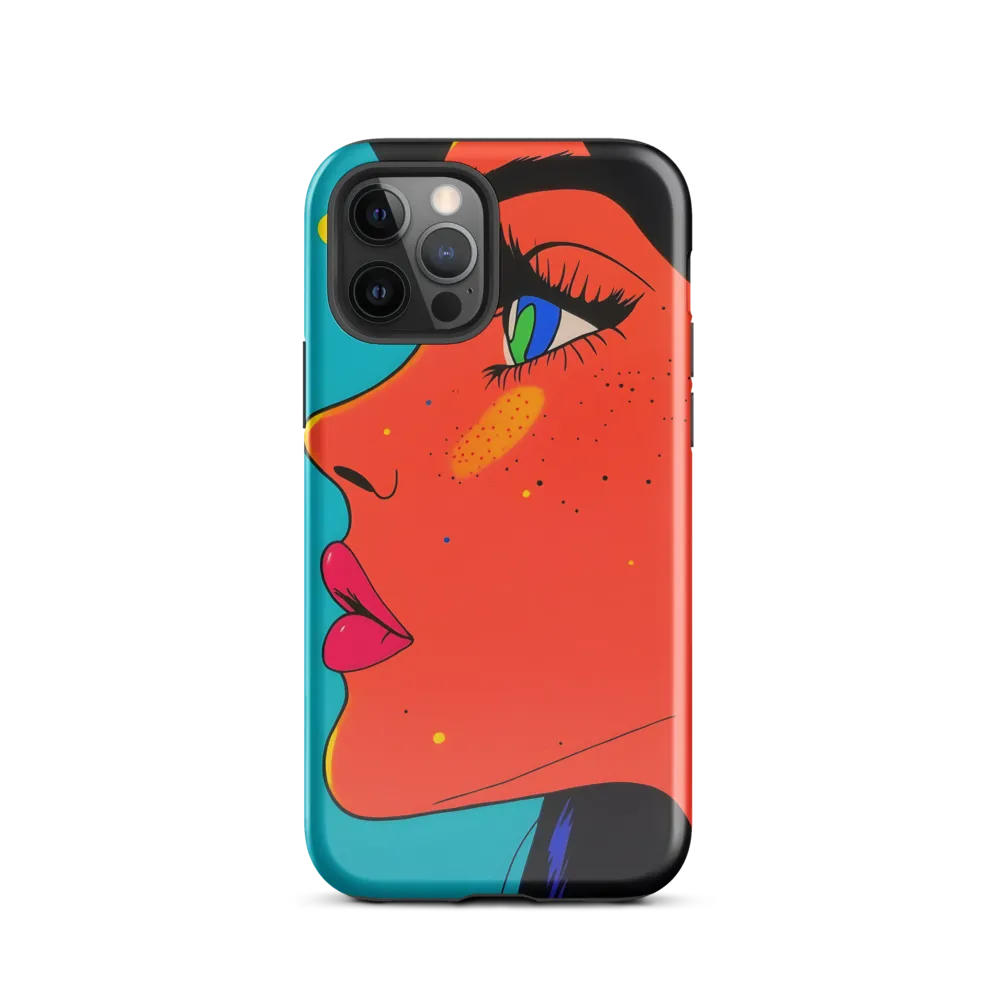 Vibrant Feminine Profile in Pop Art