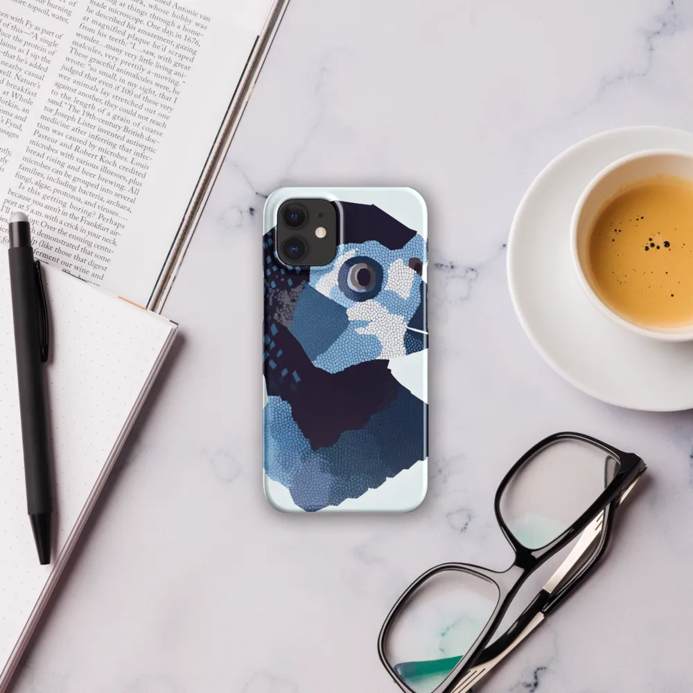 Abstract Avian Portrait in Blue