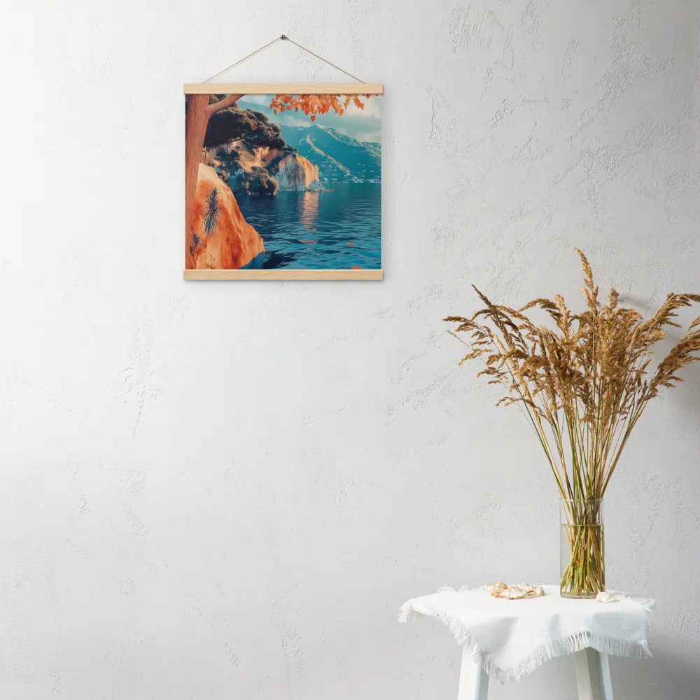 Elysian Waterscape | Poster With Oak Wood Hanger | 16″×16″