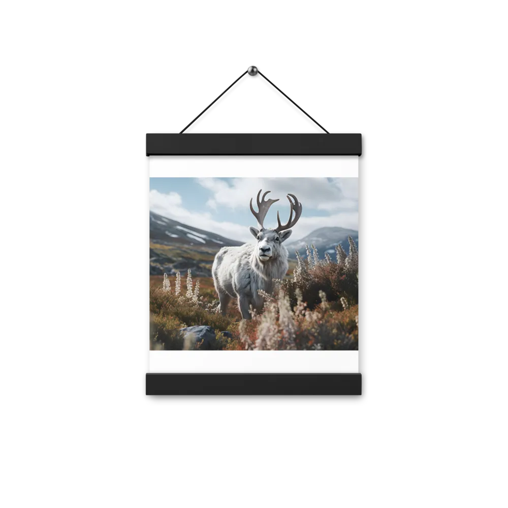 Majestic Harmony: The Reindeer in Nature | Poster With Black Wood Hanger | 8″×10″