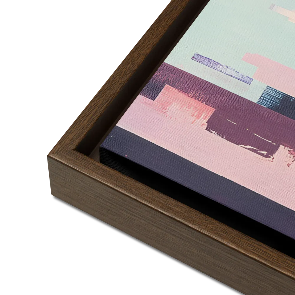 Tranquil Cityscape | Canvas with Brown Frame | 16″×20″
