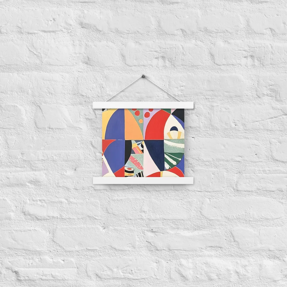 Dynamic Mosaic Symmetry | Poster With White Wood Hanger | 10″×10″