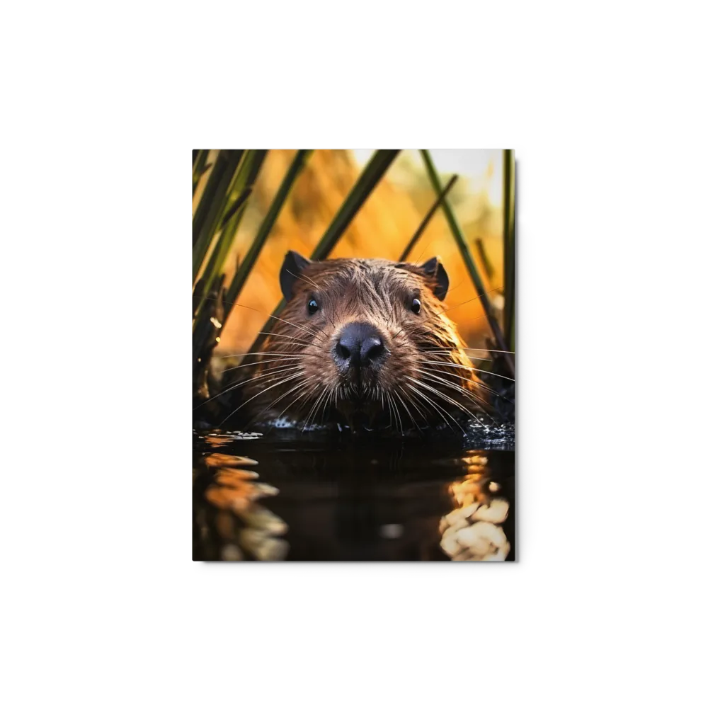 Beaver Serenity: A Natural Portrait | Metal Print | 11″×14″