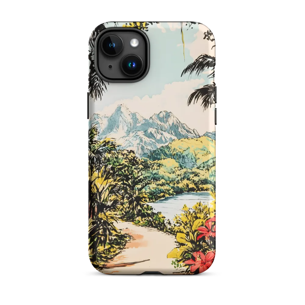 Tropical Serenity | Phone Case |  15 Plus | Tough Case | Matte