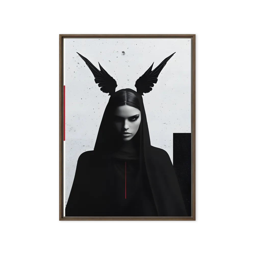 Whispers of Darkness | Canvas with Brown Frame | 20″×28″