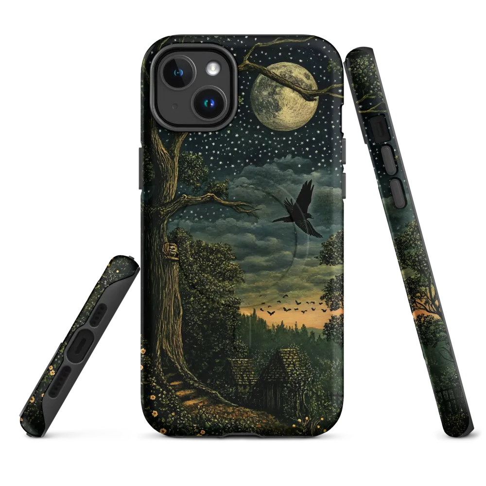 Mystical Nightscape Under the Full Moon | Phone Case |  14 Plus | MagSafe® Tough Case | Matte