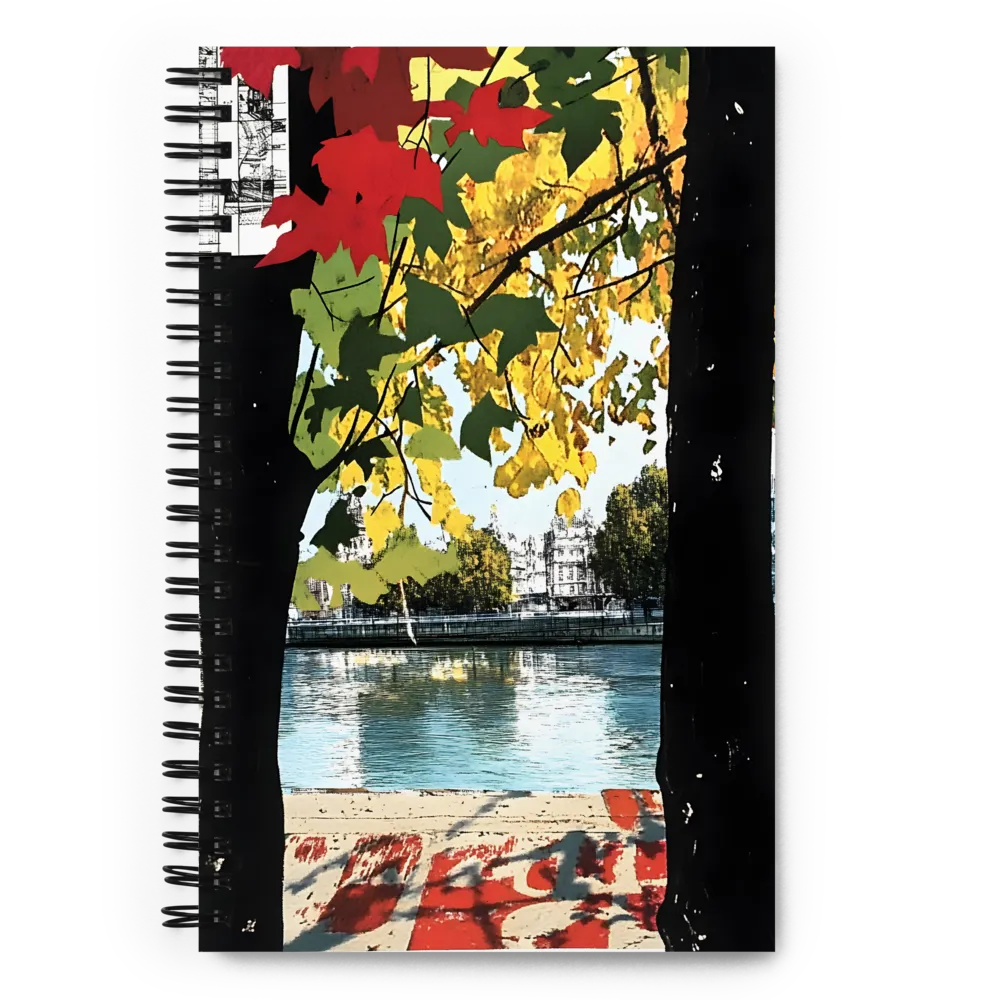 Nostalgic Reflections in Autumn Colors | Spiral Notebook