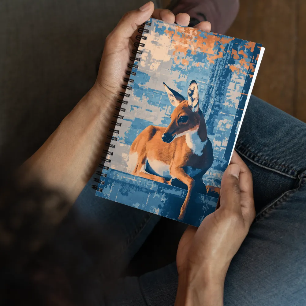 Serenity in Color: The Reclining Deer | Spiral Notebook