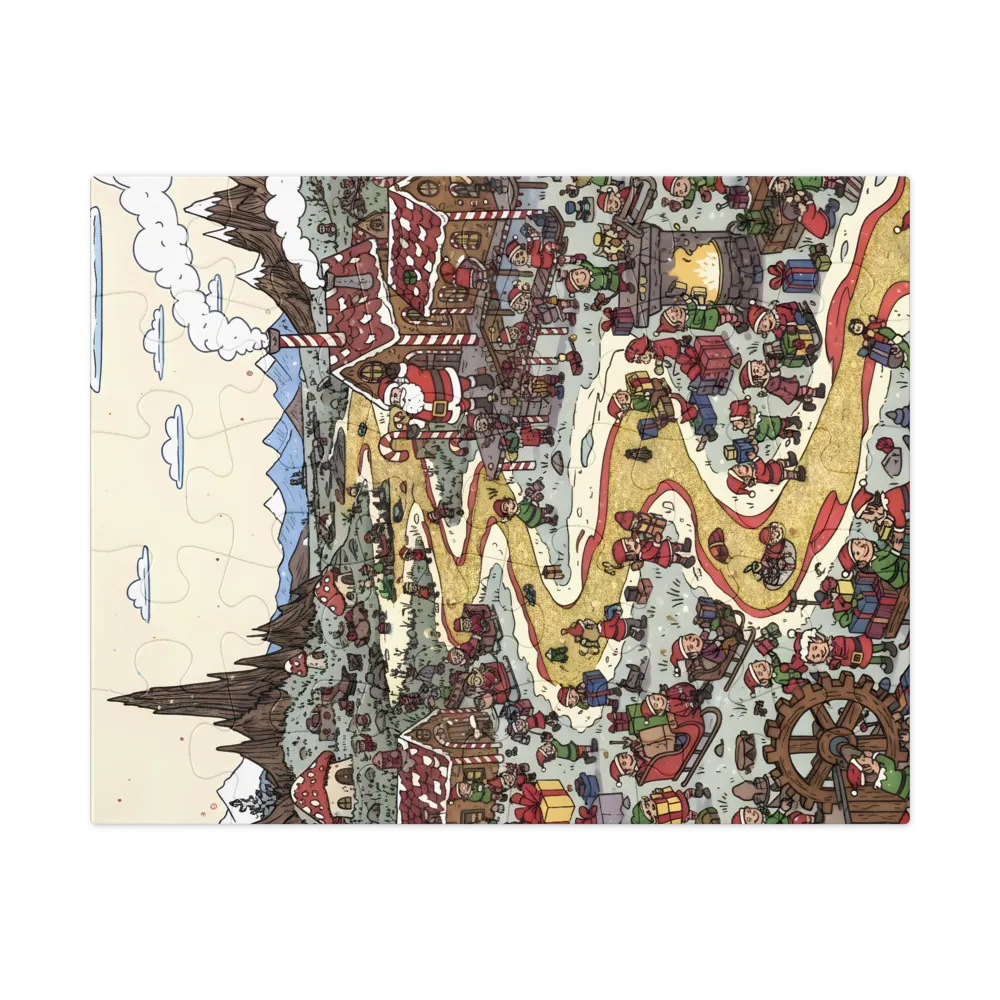 Gingerbread Village 
 Jigsaw Puzzle in Tin Box