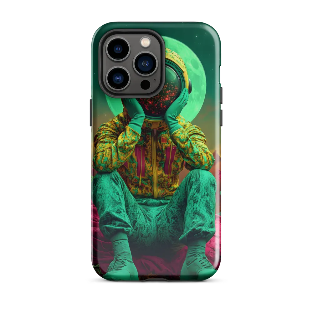 Cosmic Reflection: An Astronaut's Journey | Phone Case |  14 Pro Max | Tough Case | Glossy