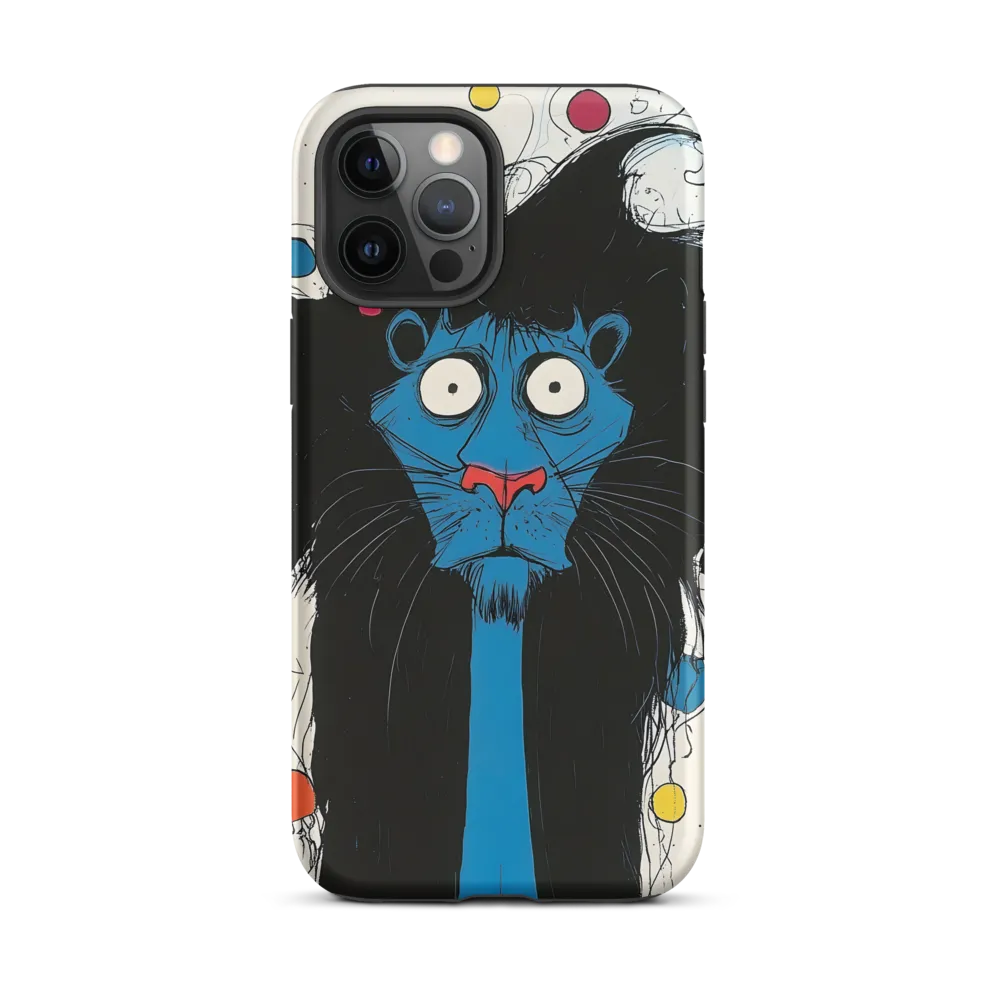 Whimsical Blue Lion