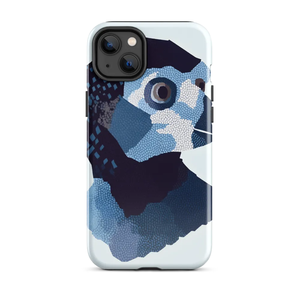 Abstract Avian Portrait in Blue