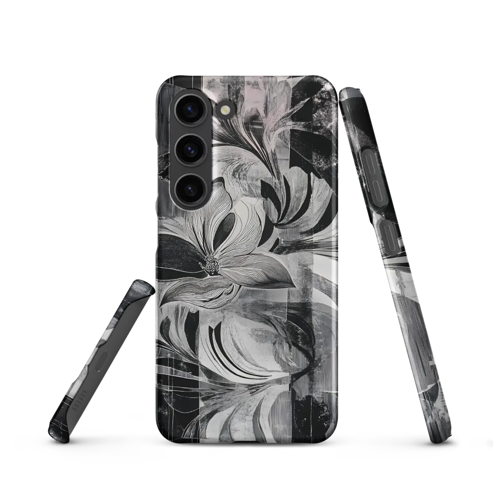 Floral Fusion in Monochrome | Phone Case |  S23 | Snap Case | Matte