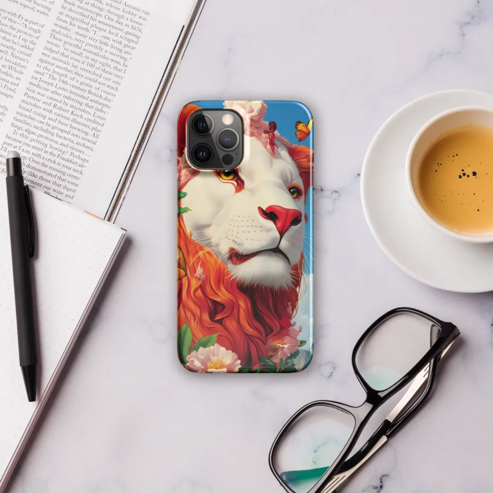 Majestic Lion Amidst Floral Splendor