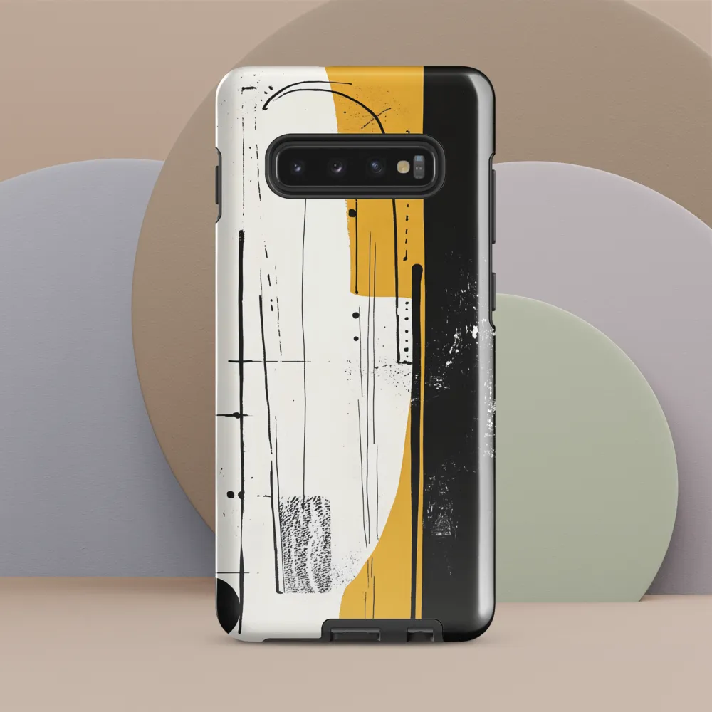 Geometric Harmony in Monochrome | Phone Case |  S10 Plus | Tough Case | Glossy