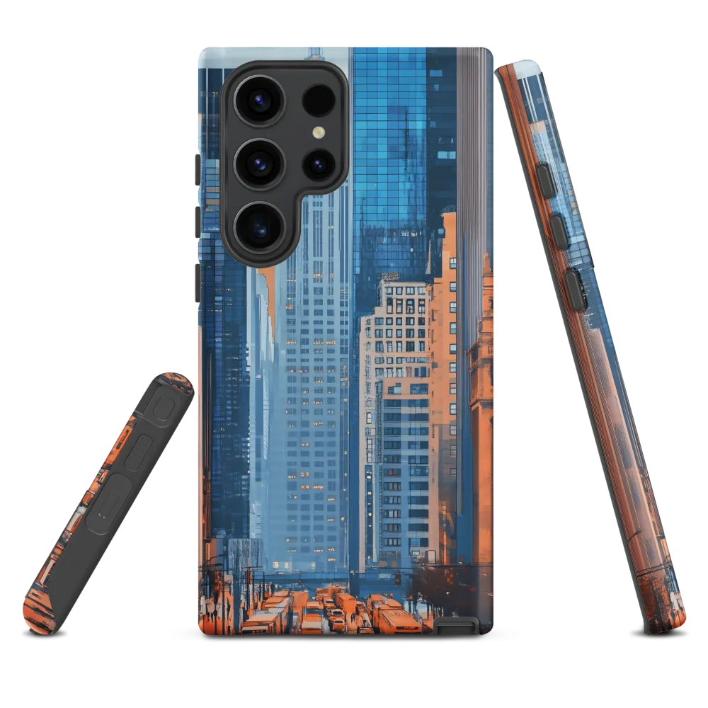 Urban Symphony in Blue and Orange