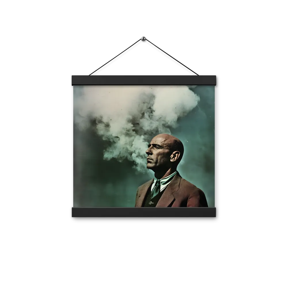 Clouded Thoughts | Poster With Black Wood Hanger | 12″×12″