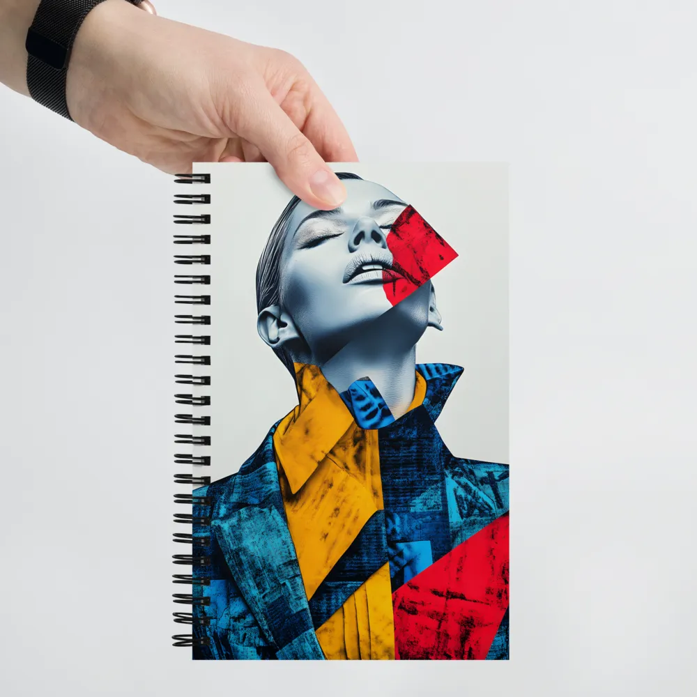 Fragmented Confidence: A Surreal Fashion Portrait | Spiral Notebook