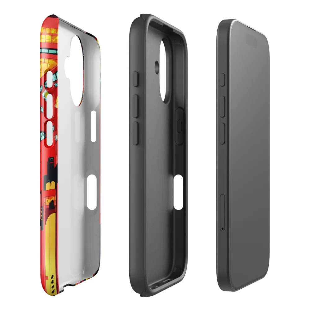 Neon Dreams: A Cyberpunk Cityscape | Phone Case |  16 | Tough Case | Glossy