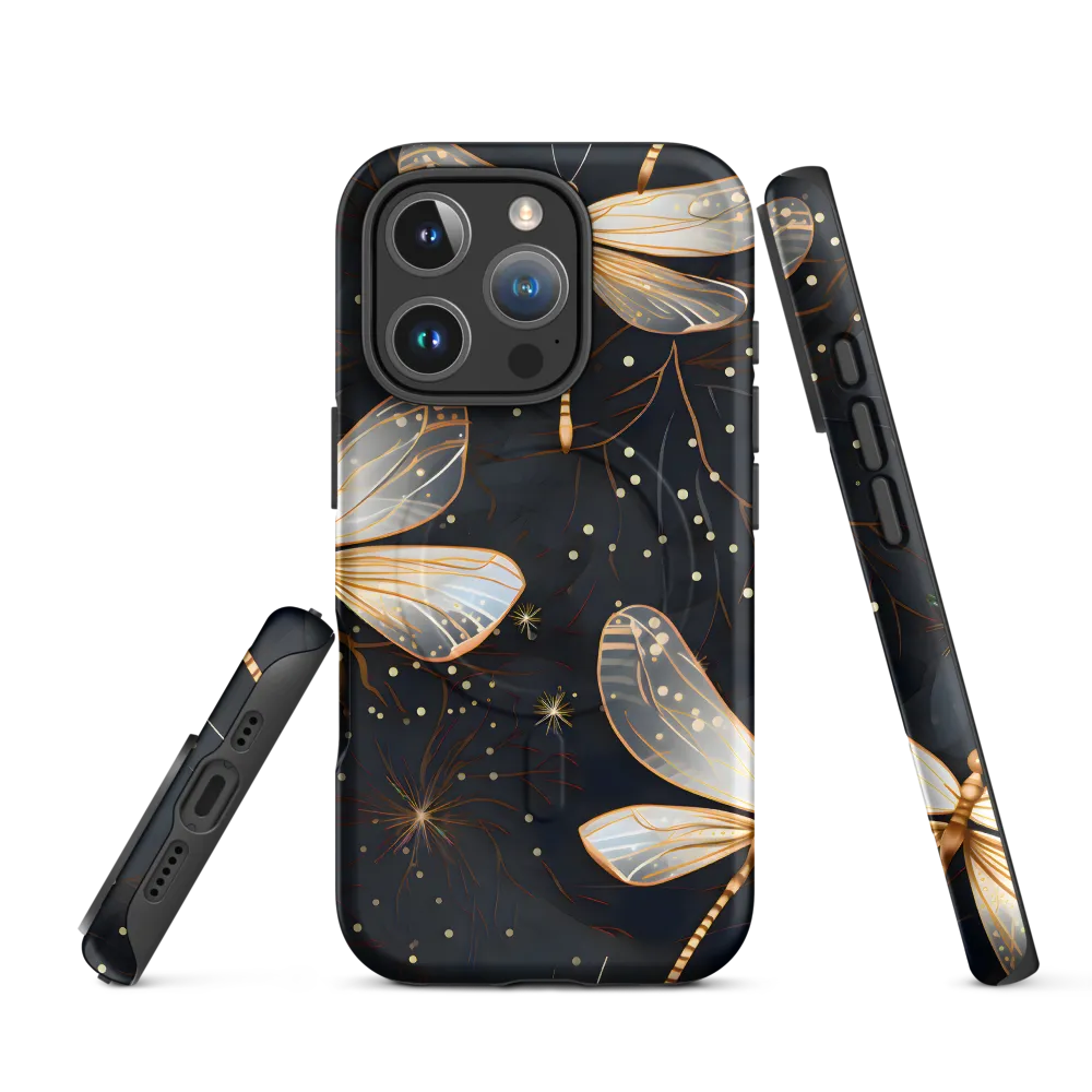 Ethereal Dance: Dragonflies in a Midnight Garden