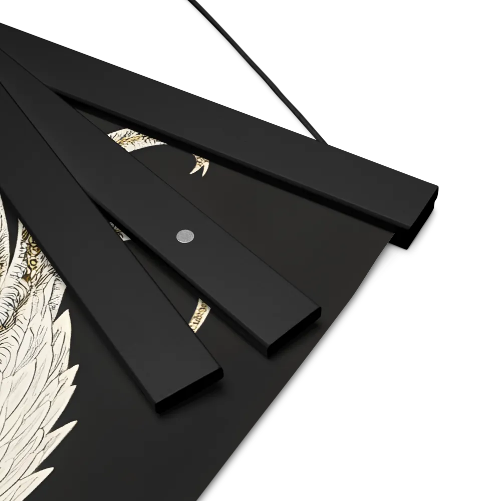 Elegance of the Majestic Peacock | Poster With Black Wood Hanger | 12″×12″