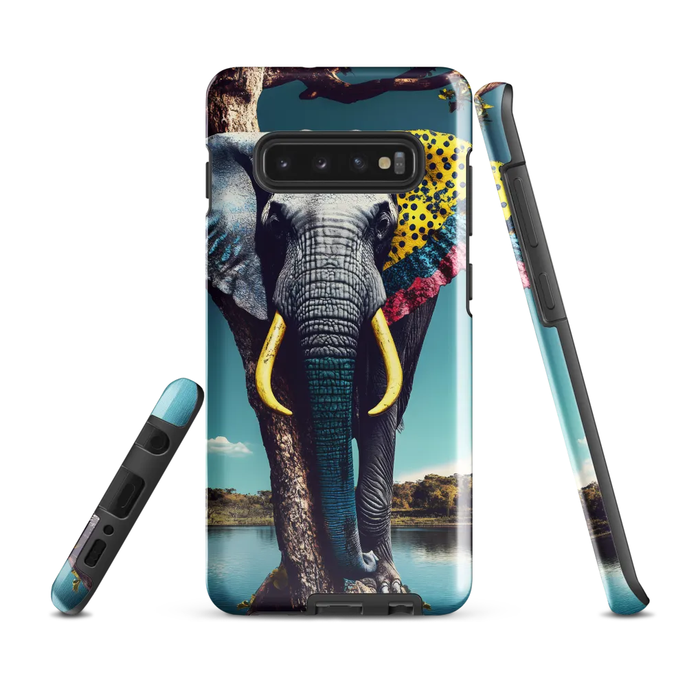 Playful Elegance: The Surreal Elephant | Phone Case |  S10 Plus | Tough Case | Glossy