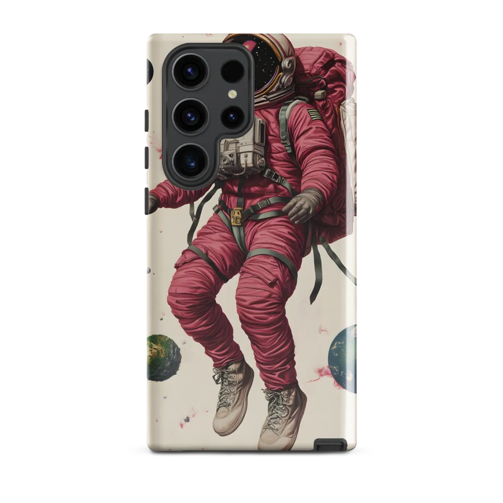Cosmic Voyager: The Space Explorer | Phone Case |  S23 Ultra | Tough Case | Glossy