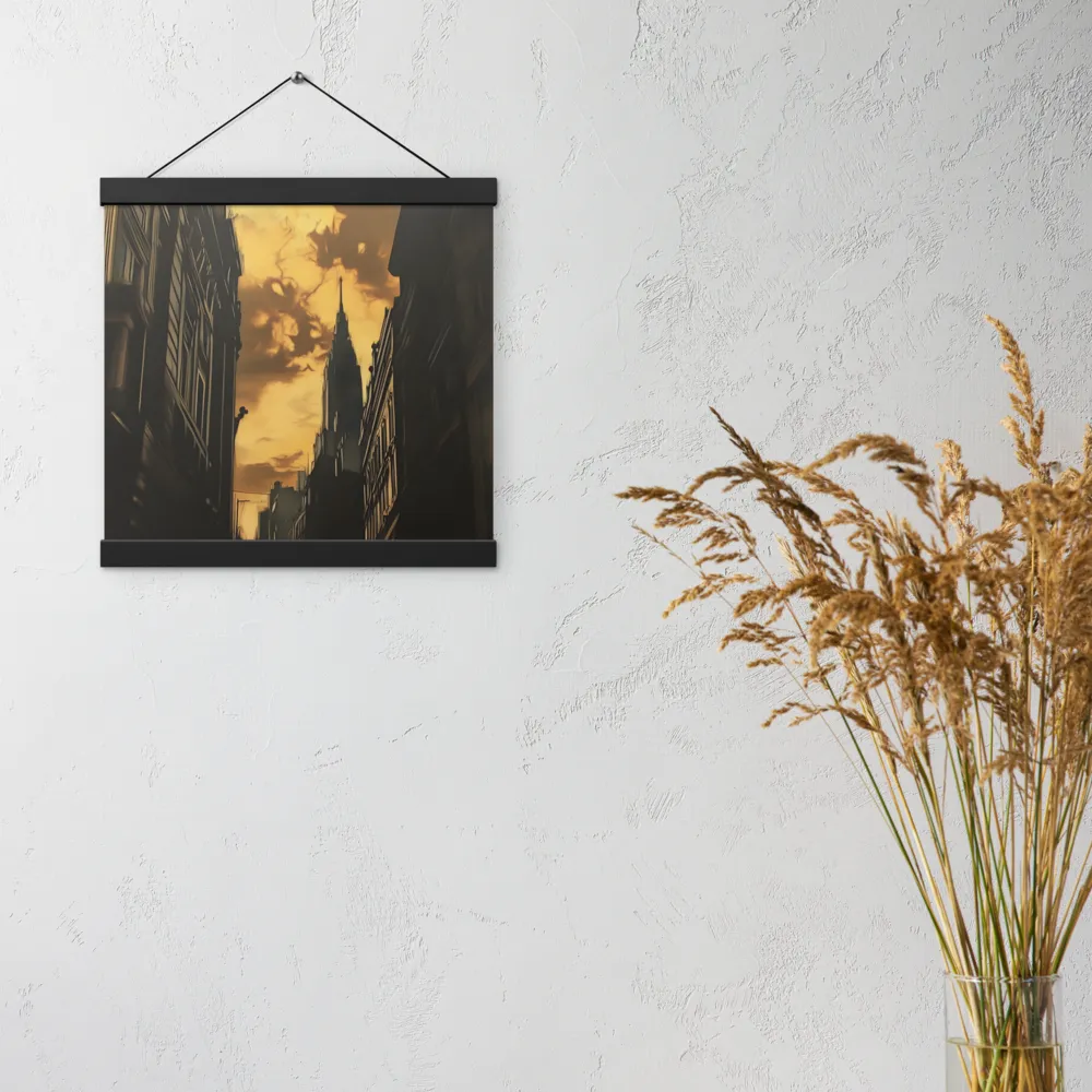 The Twilight Streets | Poster With Black Wood Hanger | 12″×12″