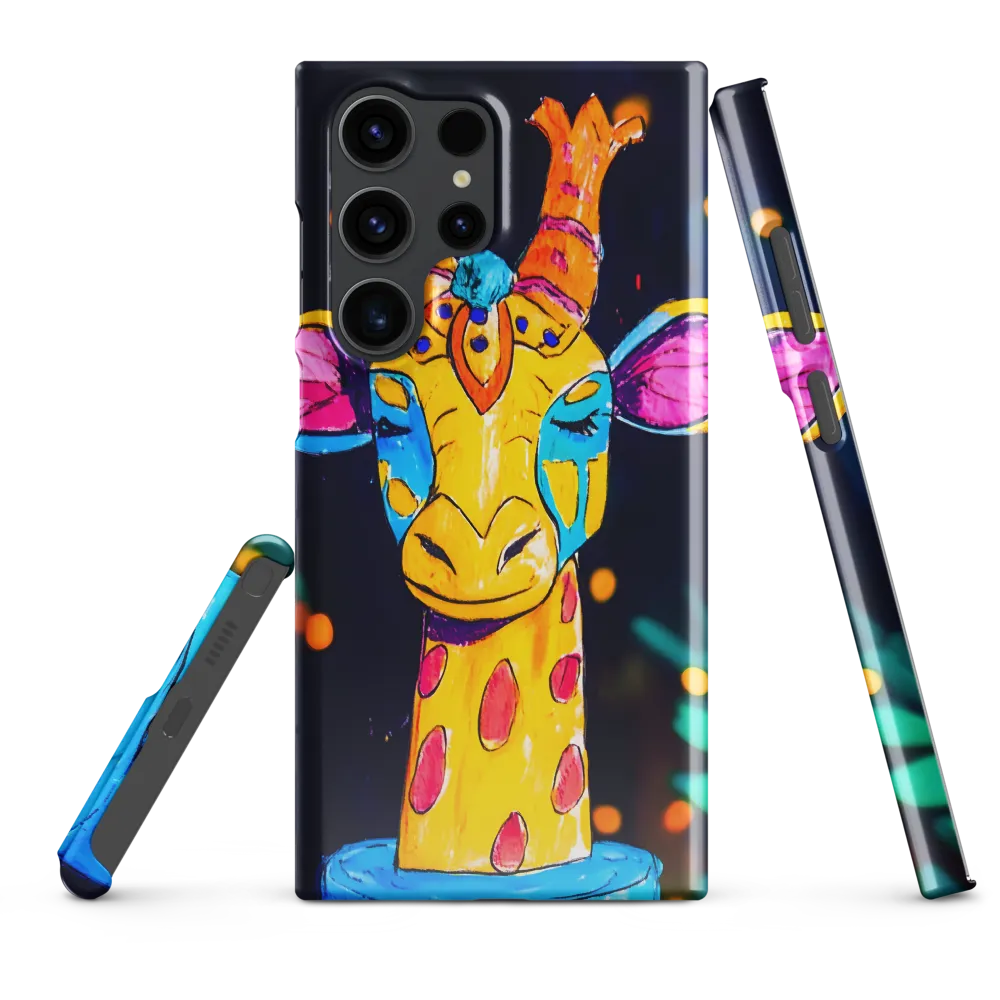 Whimsical Giraffe in Vibrant Colors