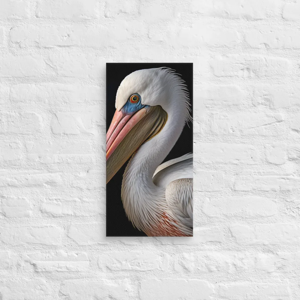 Elegance in White: The Pelican | Canvas | 10″×20″