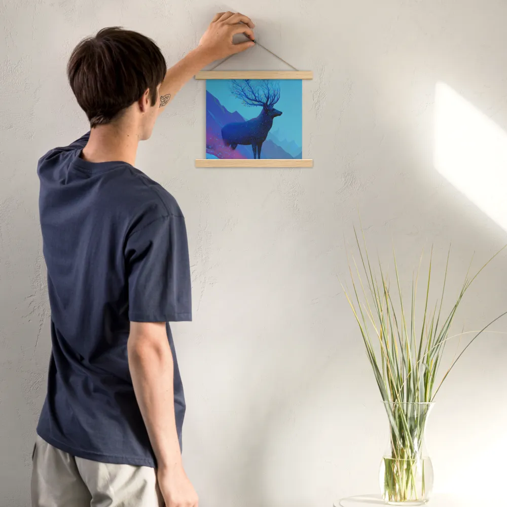 Ethereal Harmony | Poster With Oak Wood Hanger | 10″×10″