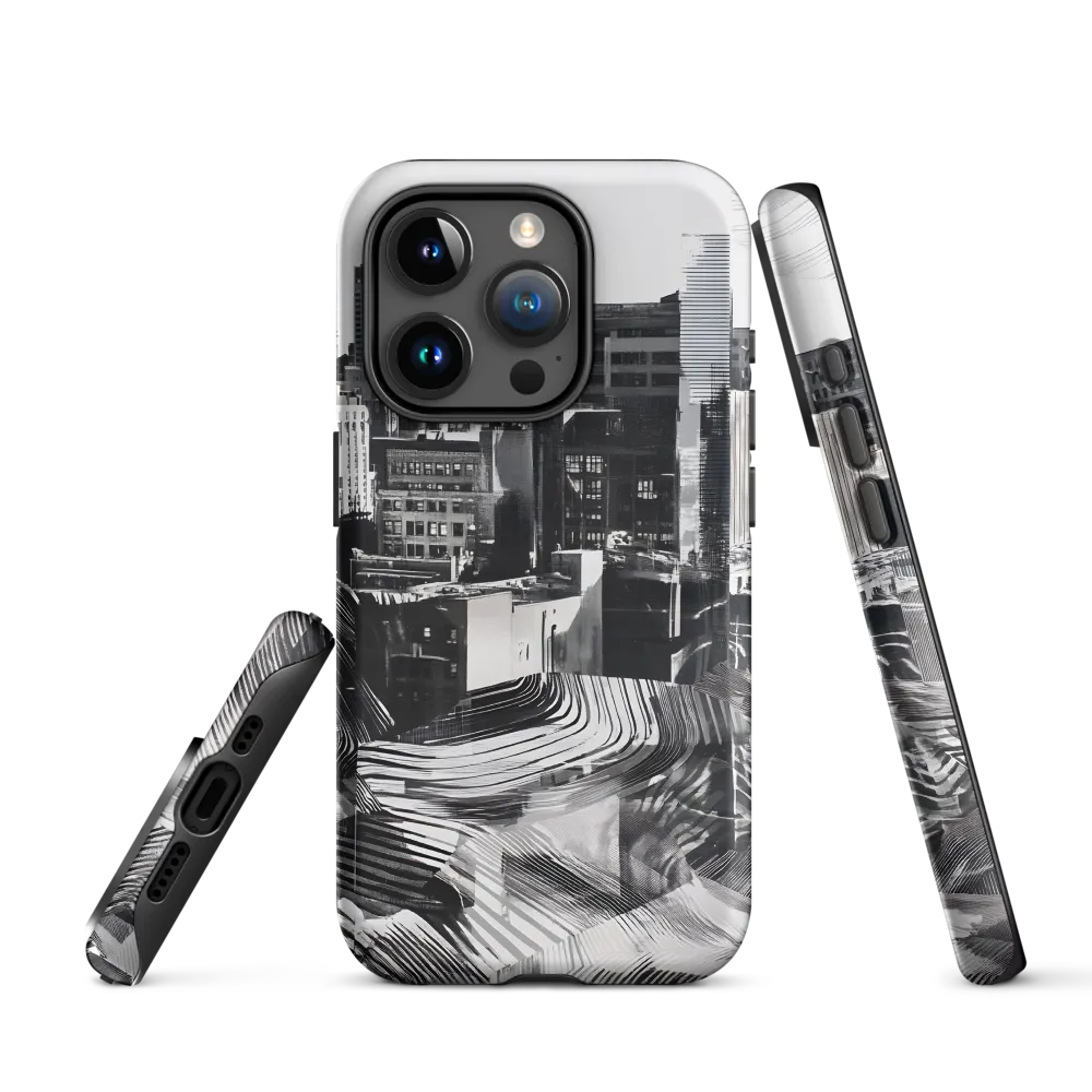 Urban Rhythm in Black and White | Phone Case |  15 Pro | Tough Case | Matte