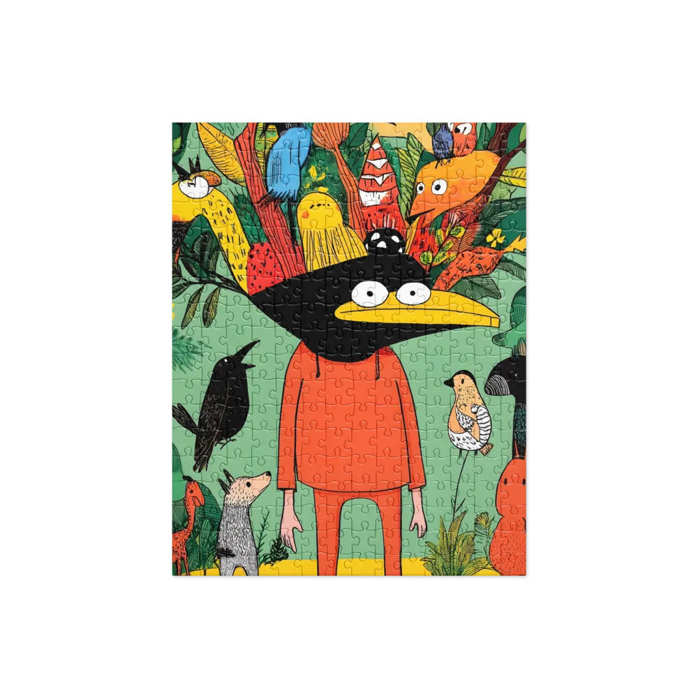 Whimsical Encounter in a Colorful Jungle | Jigsaw Puzzle | 252/520 pieces